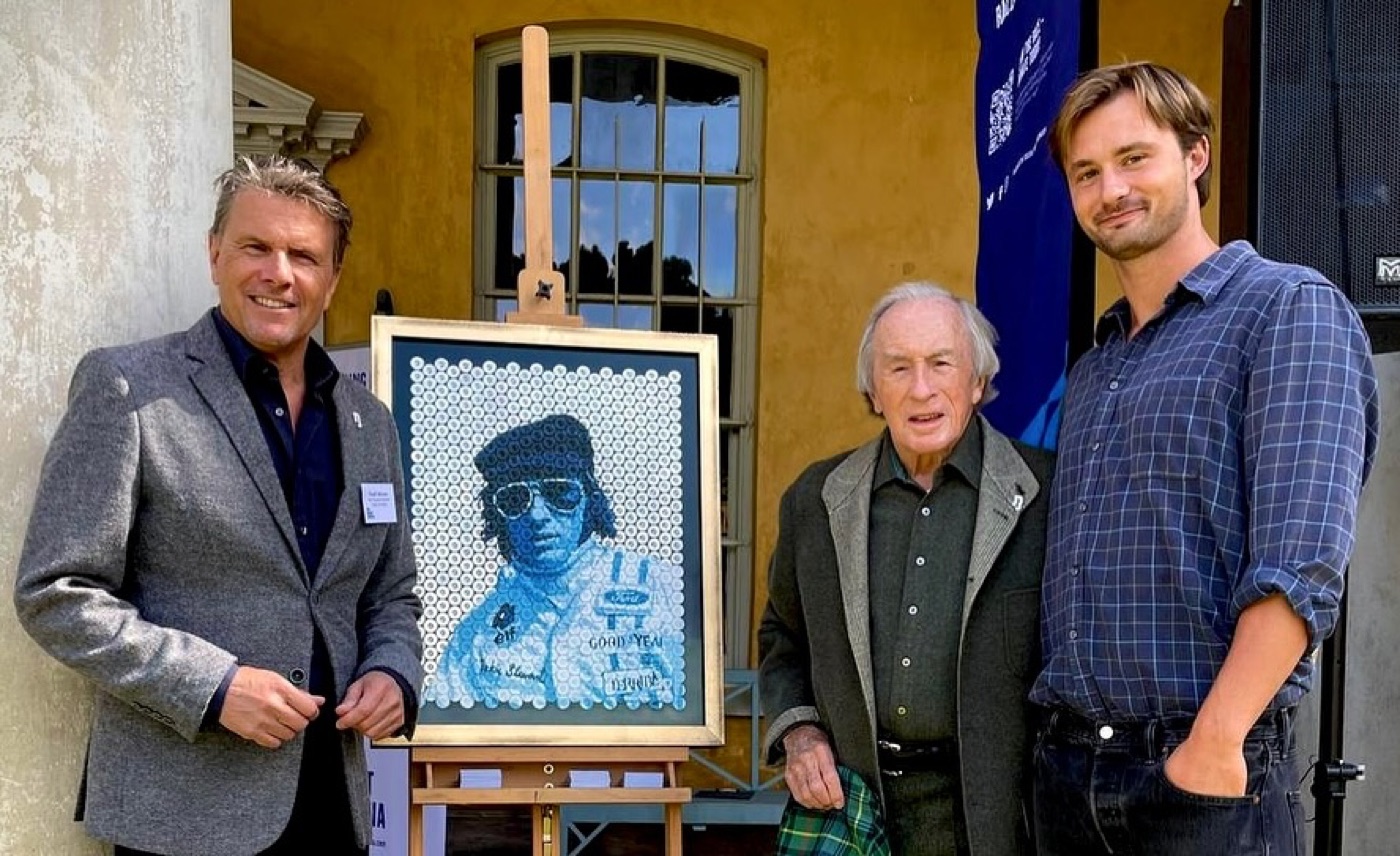 Sir Jackie Stewart and Jasper Leadbeater with The Flying Scot